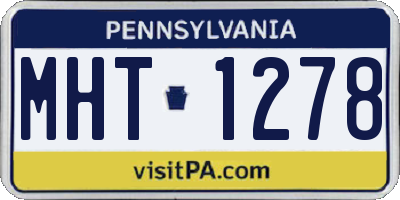 PA license plate MHT1278