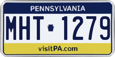 PA license plate MHT1279