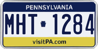 PA license plate MHT1284