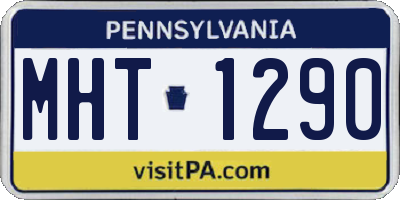 PA license plate MHT1290