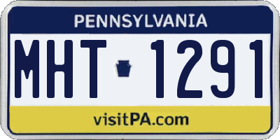 PA license plate MHT1291