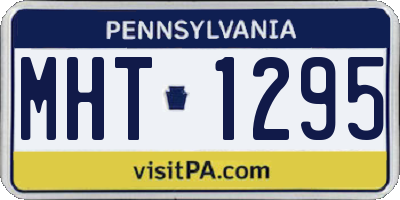 PA license plate MHT1295