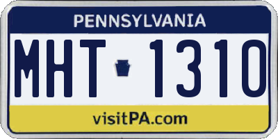 PA license plate MHT1310