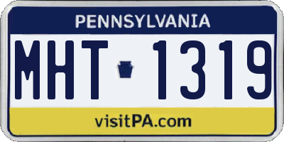 PA license plate MHT1319
