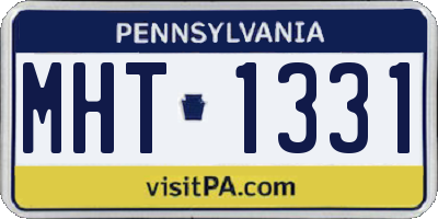 PA license plate MHT1331