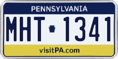 PA license plate MHT1341