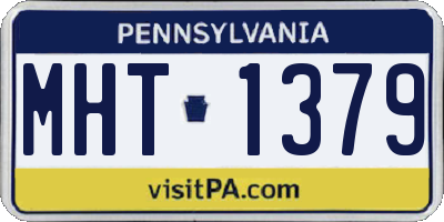 PA license plate MHT1379