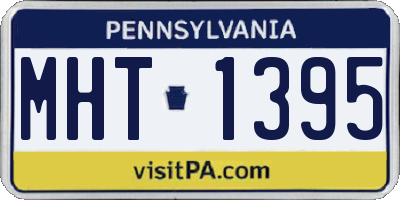 PA license plate MHT1395