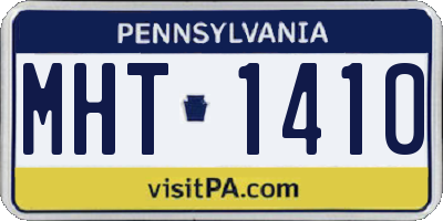 PA license plate MHT1410