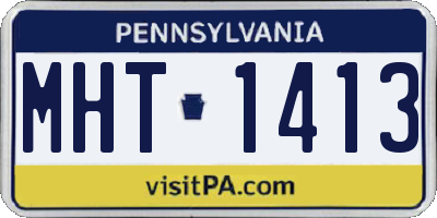 PA license plate MHT1413