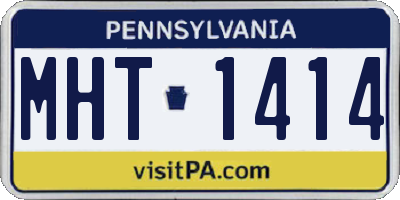 PA license plate MHT1414