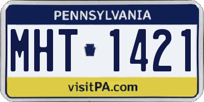 PA license plate MHT1421