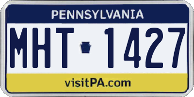PA license plate MHT1427