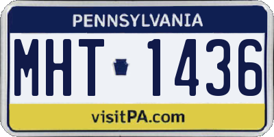 PA license plate MHT1436