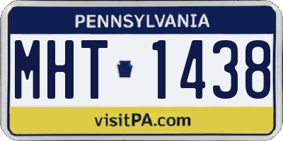 PA license plate MHT1438