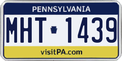 PA license plate MHT1439