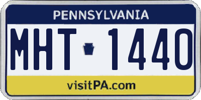 PA license plate MHT1440