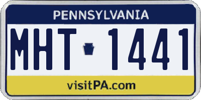 PA license plate MHT1441