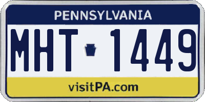 PA license plate MHT1449