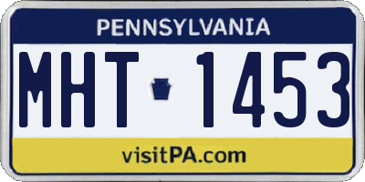 PA license plate MHT1453