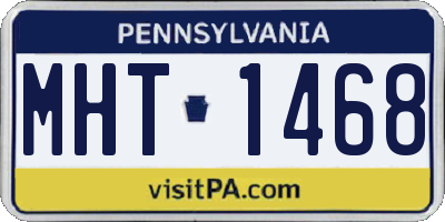 PA license plate MHT1468