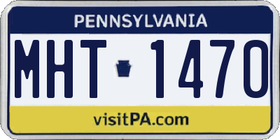 PA license plate MHT1470