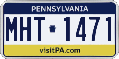 PA license plate MHT1471