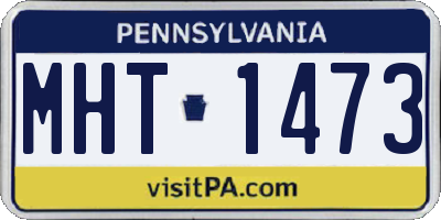 PA license plate MHT1473