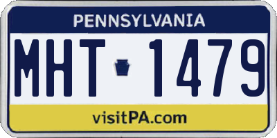 PA license plate MHT1479