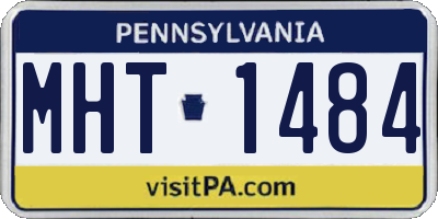 PA license plate MHT1484