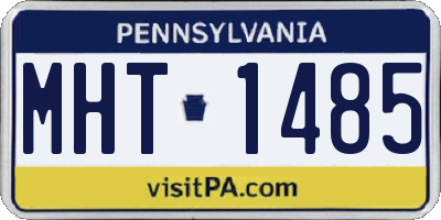 PA license plate MHT1485