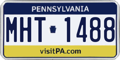 PA license plate MHT1488