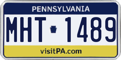 PA license plate MHT1489