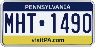 PA license plate MHT1490
