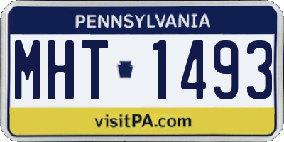PA license plate MHT1493