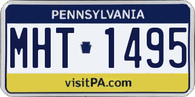 PA license plate MHT1495