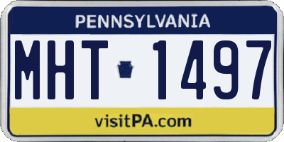 PA license plate MHT1497