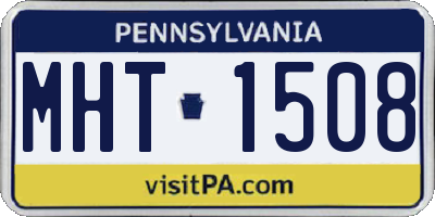 PA license plate MHT1508