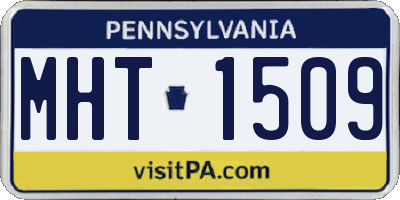 PA license plate MHT1509