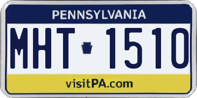PA license plate MHT1510