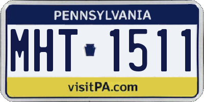 PA license plate MHT1511