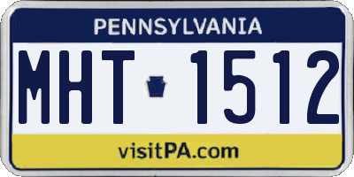 PA license plate MHT1512