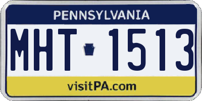 PA license plate MHT1513