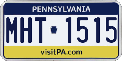 PA license plate MHT1515