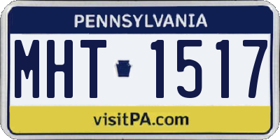 PA license plate MHT1517