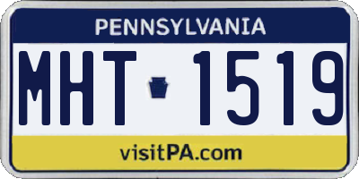 PA license plate MHT1519