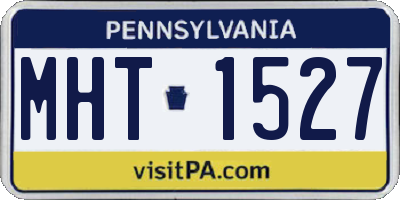 PA license plate MHT1527