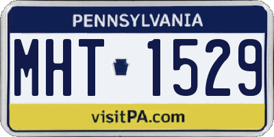 PA license plate MHT1529