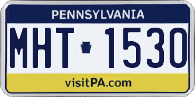 PA license plate MHT1530