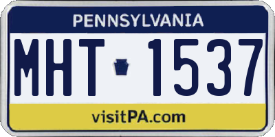 PA license plate MHT1537